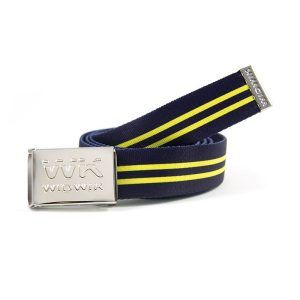 Cinturón Azul Con Rayas Amarillas