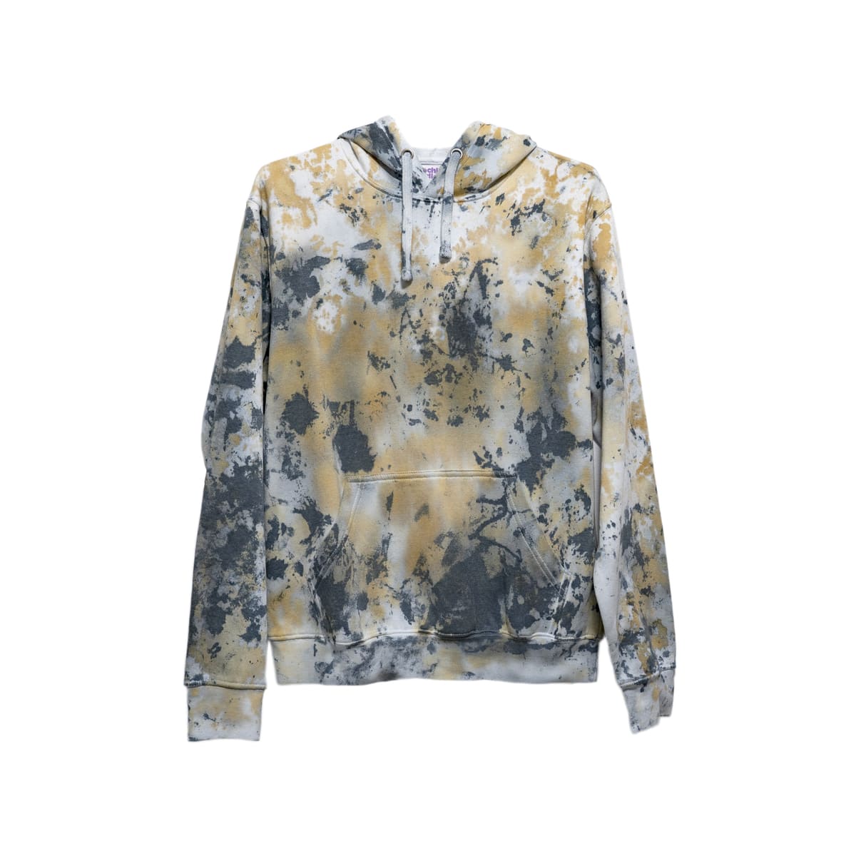 SUDADERA CON CAPUCHA TIEDYE MANCHAS BICOLOR